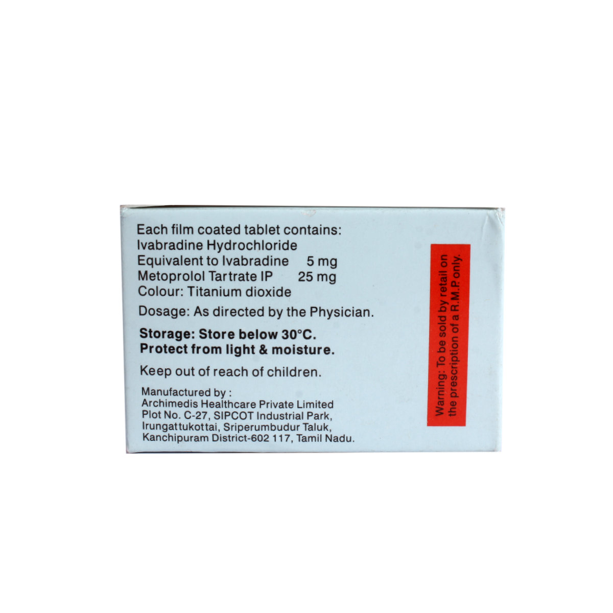Ivabrad M 5/25 Tablet 10's, Pack of 10 TABLETS Ivabrad M 5/25 Tablet 10's, Pack of 10 TABLETS