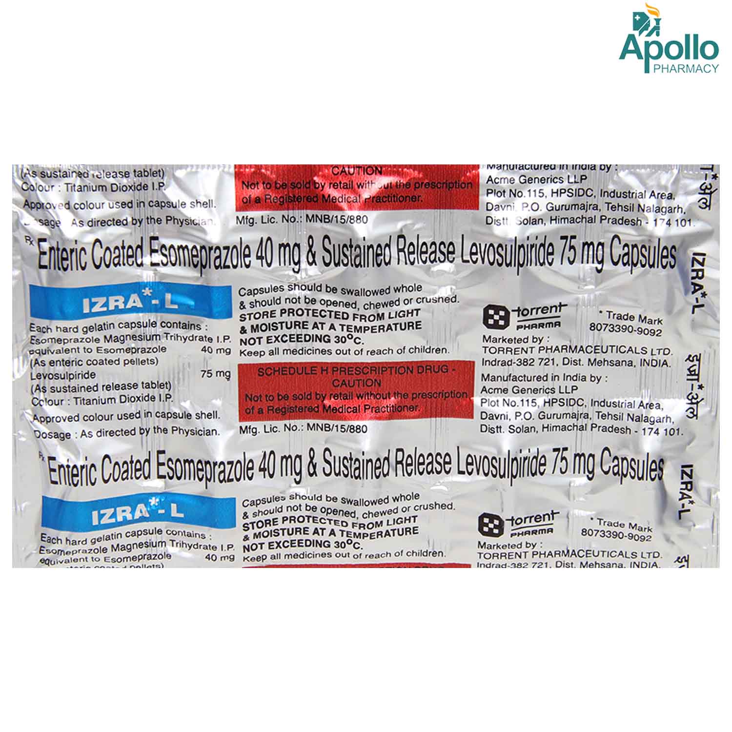 Izra-L Capsule 10's, Pack of 10 CAPSULES Izra-L Capsule 10's, Pack of 10 CAPSULES