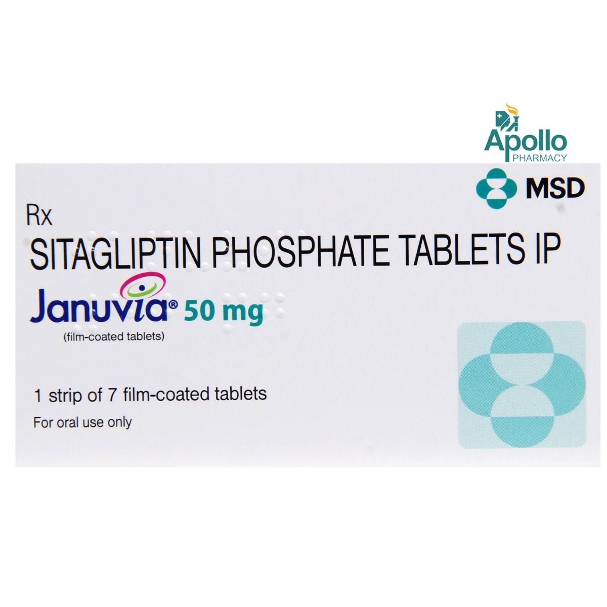 Januvia 50 mg Tablet 7's, Pack of 7 TabletS Januvia 50 mg Tablet 7's, Pack of 7 TabletS