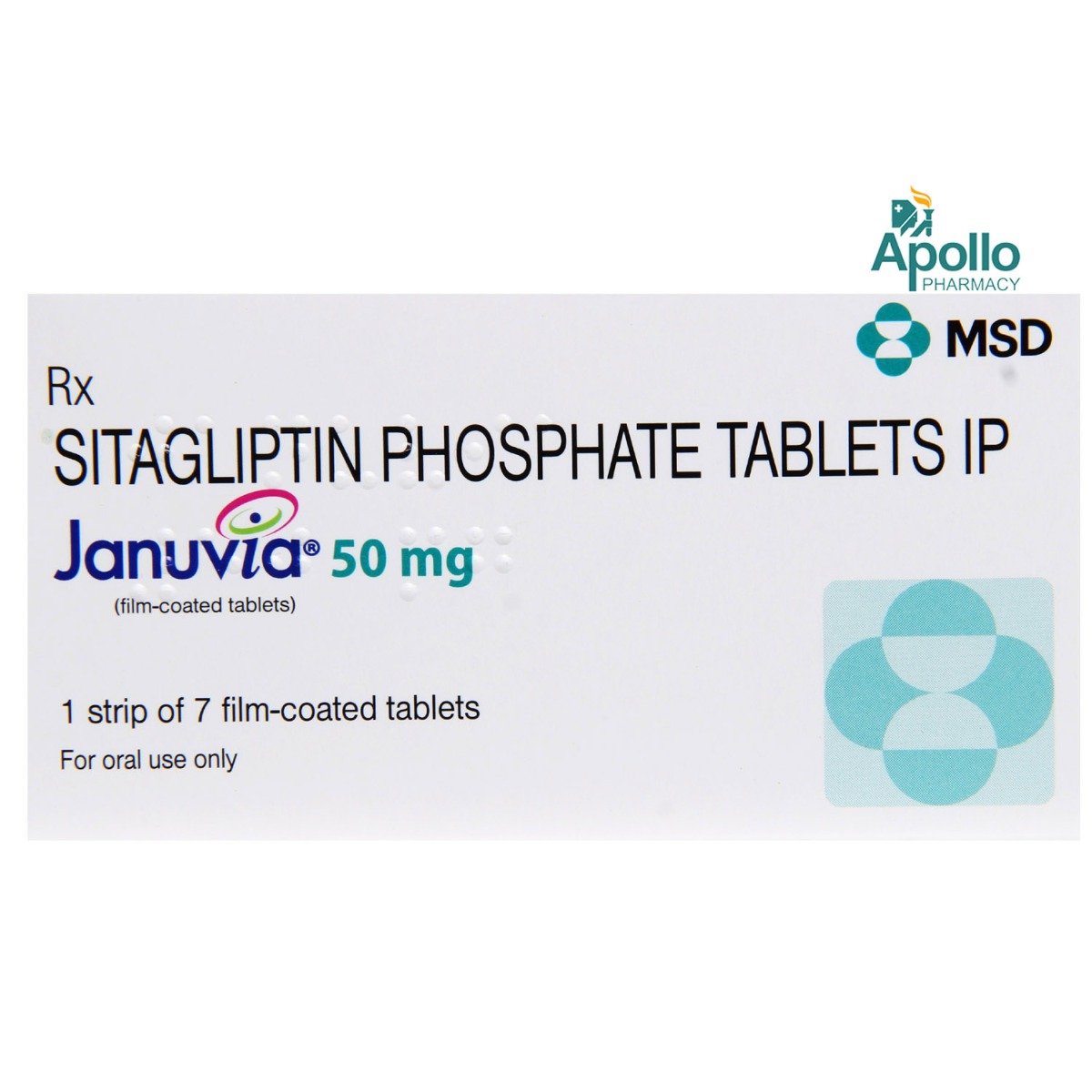 Januvia 50 mg Tablet 7's, Pack of 7 TabletS Januvia 50 mg Tablet 7's, Pack of 7 TabletS