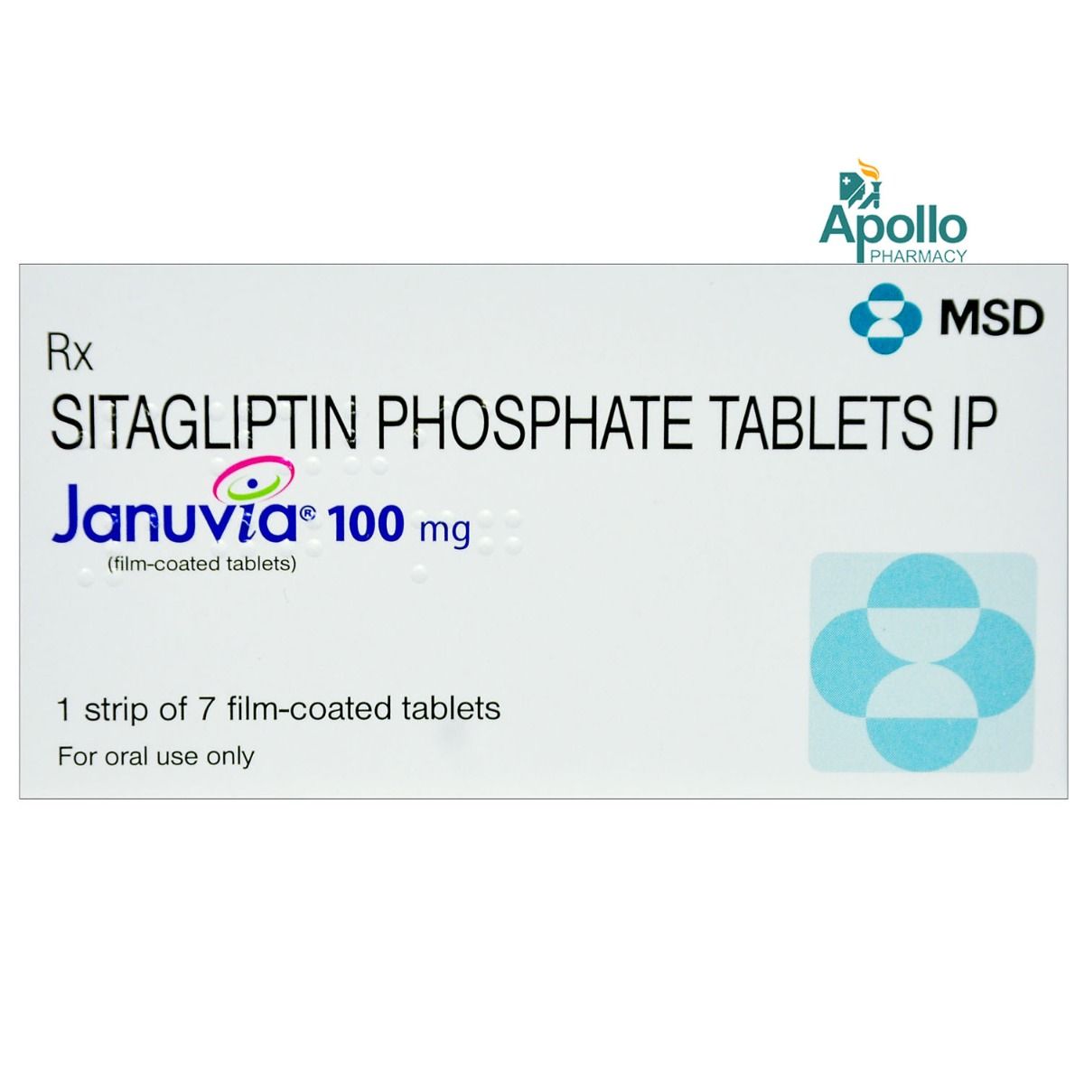 Buy Januvia 100 mg Tablet 7's Online