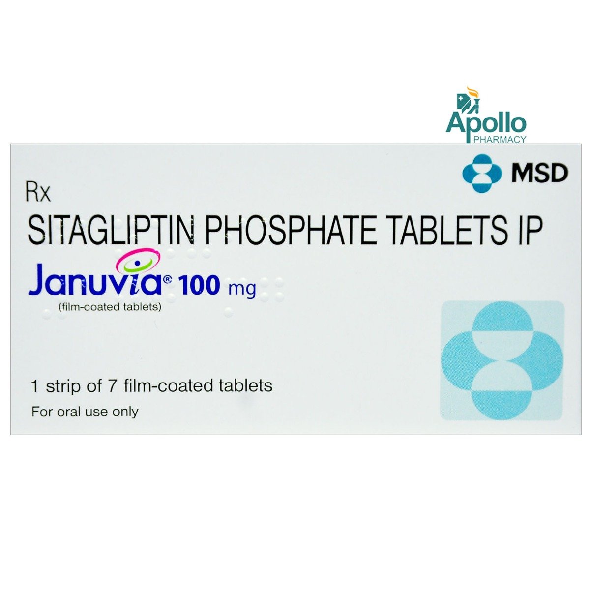 Januvia 100 mg Tablet 7's, Pack of 7 TABLETS Januvia 100 mg Tablet 7's, Pack of 7 TABLETS