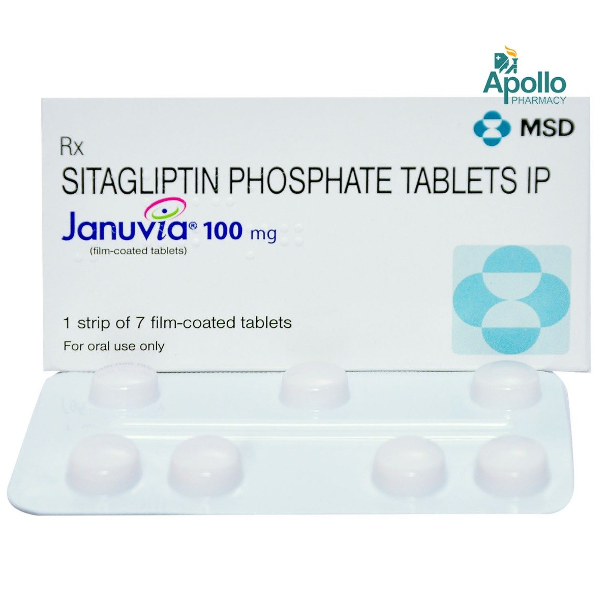 Januvia 100 mg Tablet 7's, Pack of 7 TABLETS Januvia 100 mg Tablet 7's, Pack of 7 TABLETS