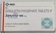 Januvia 100 mg Tablet 15's