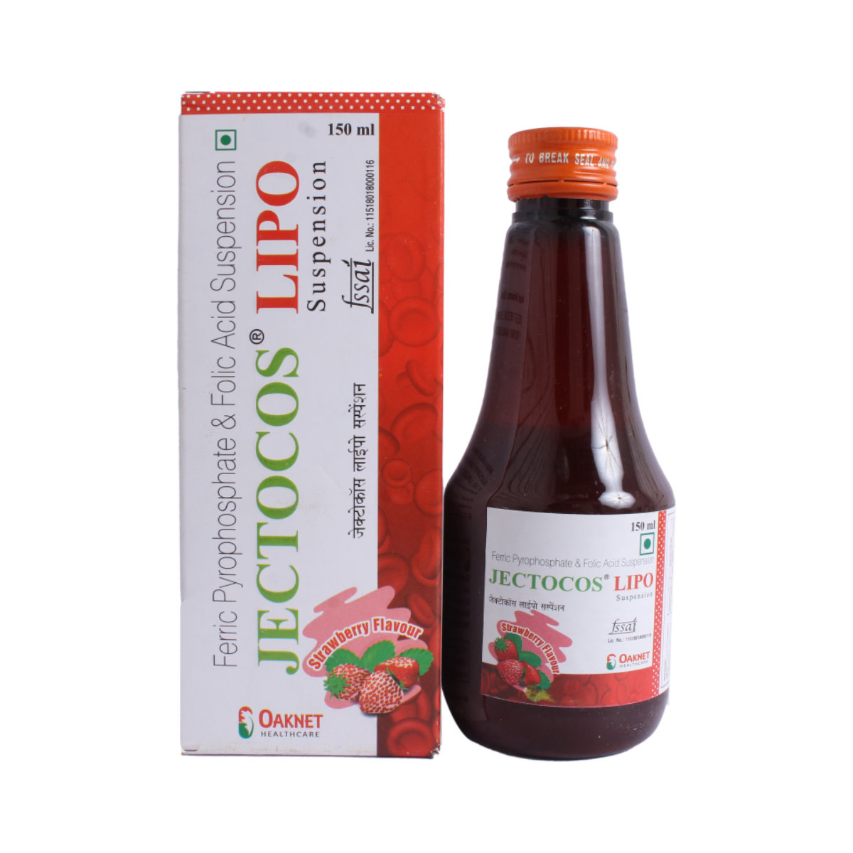 Jectocos Lipo Strawberry Suspension 150 ml Jectocos Lipo Strawberry Suspension 150 ml