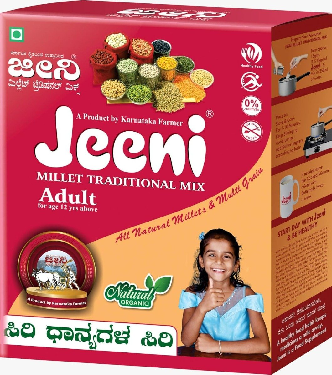 Jeeni Millet Traditional Mix Adult, 900 gm, Pack of 1 Jeeni Millet Traditional Mix Adult, 900 gm, Pack of 1