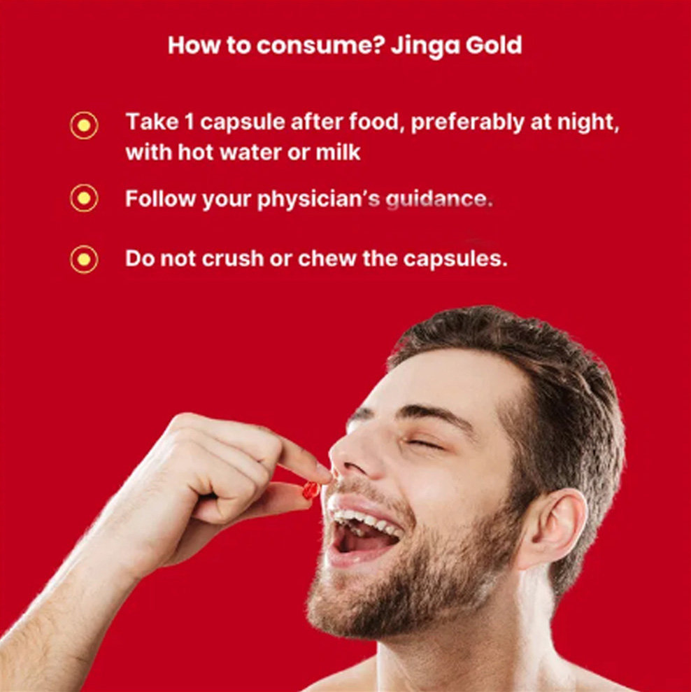 Jinga Gold, 4 Capsules, Pack of 4 Jinga Gold, 4 Capsules, Pack of 4