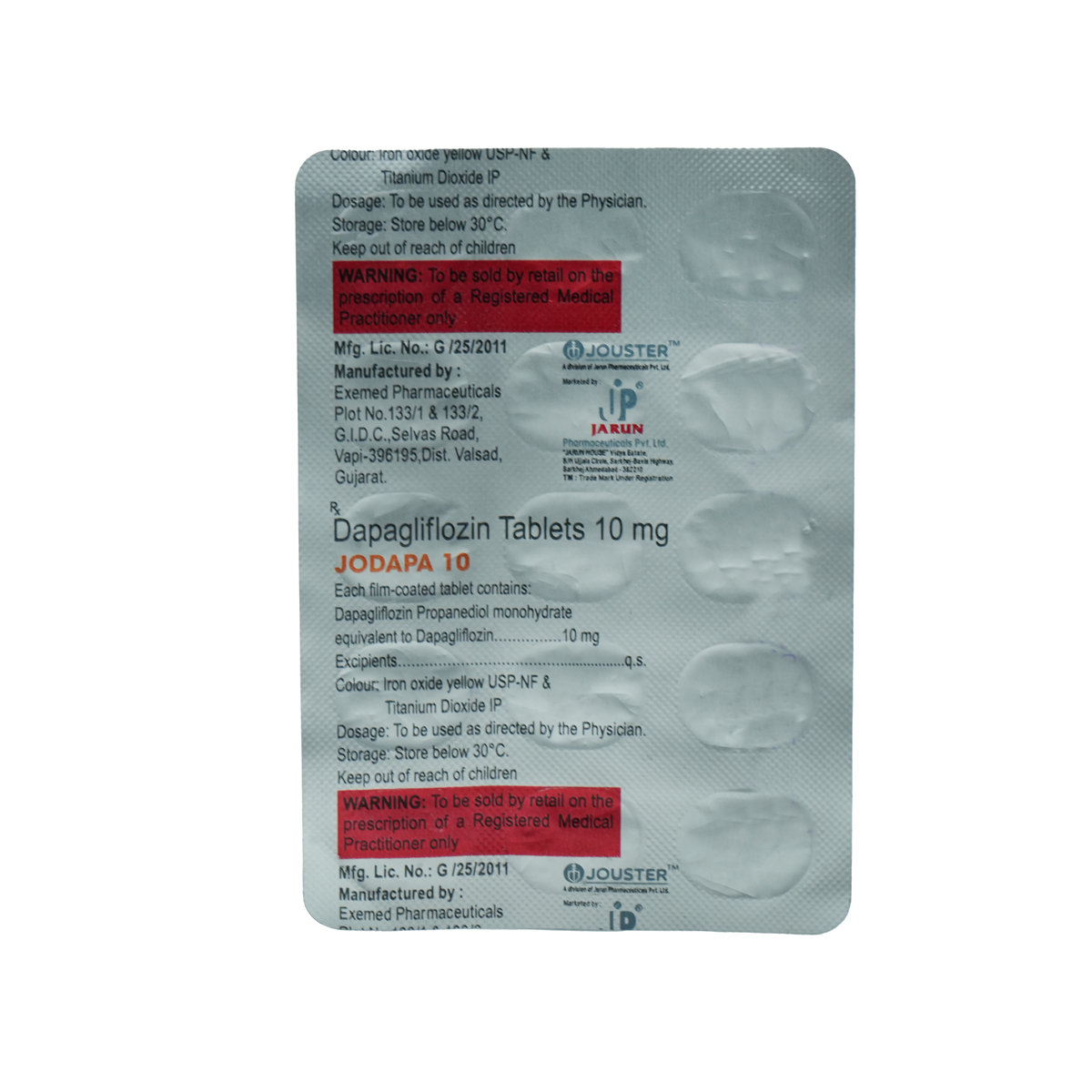Jodapa 10 mg Tablet 15's, Pack of 15 TabletS Jodapa 10 mg Tablet 15's, Pack of 15 TabletS