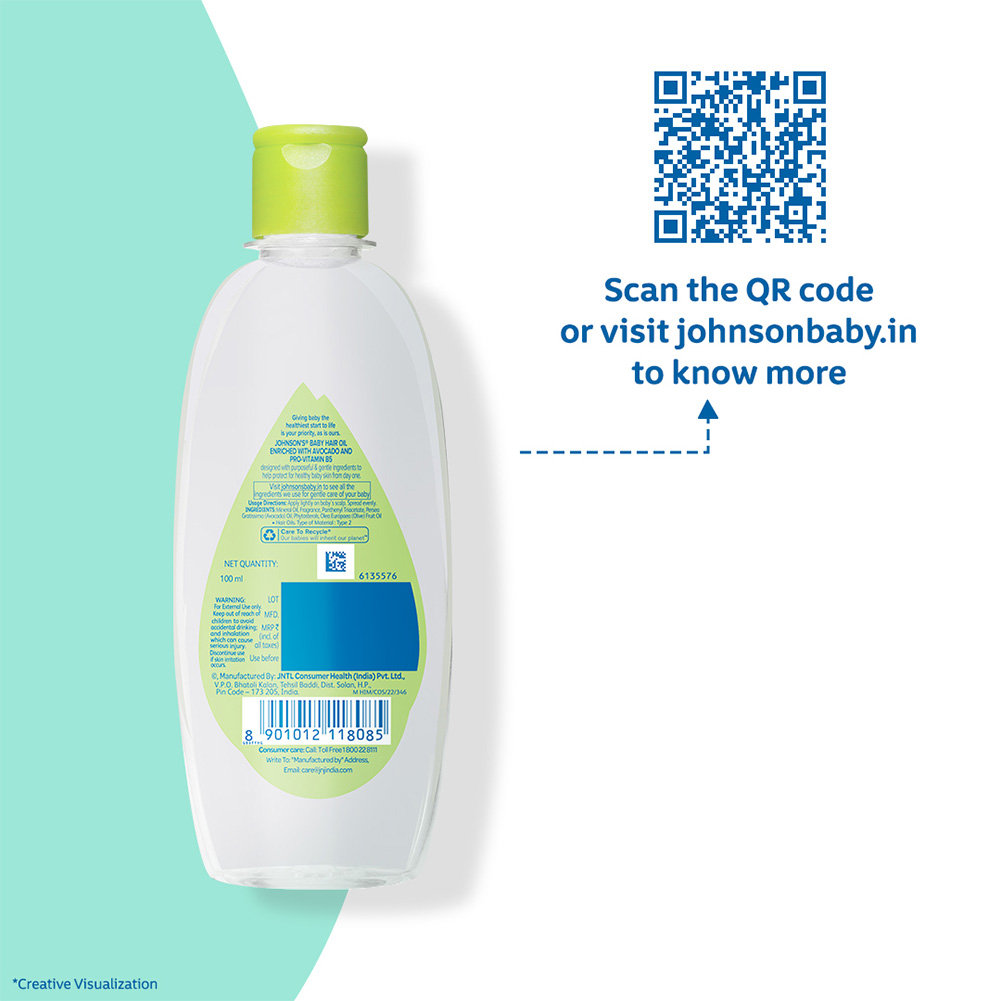 Johnson's Baby Hair Oil, 100 ml, Pack of 1 Johnson's Baby Hair Oil, 100 ml, Pack of 1