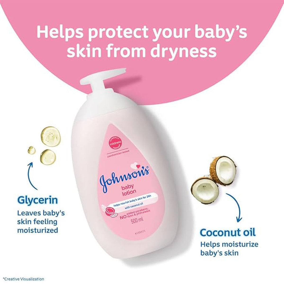 Johnson's Baby Lotion, 500 ml, Pack of 1 Johnson's Baby Lotion, 500 ml, Pack of 1