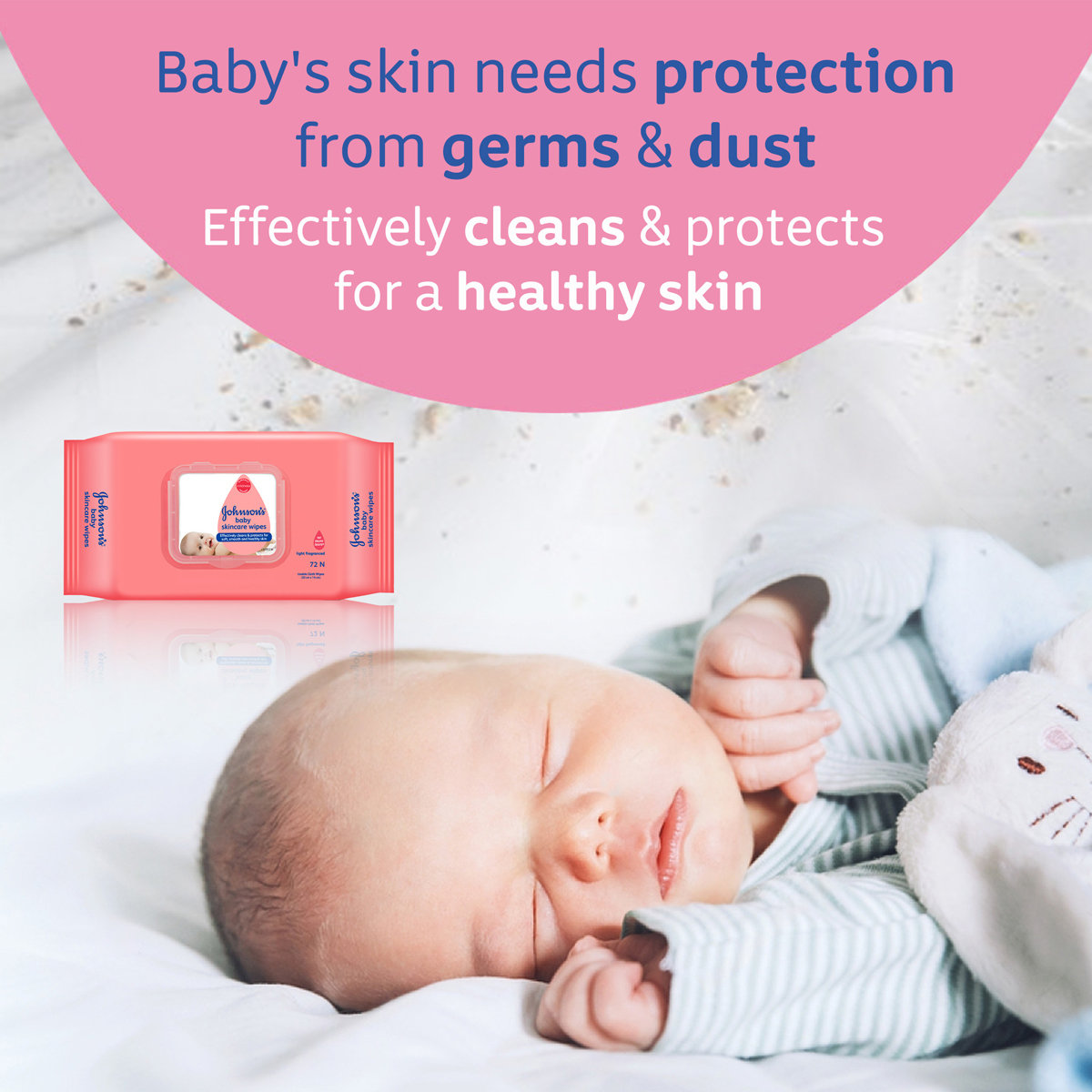 Johnson's Baby Skincare Wipes, 72 Count, Pack of 1 Johnson's Baby Skincare Wipes, 72 Count, Pack of 1