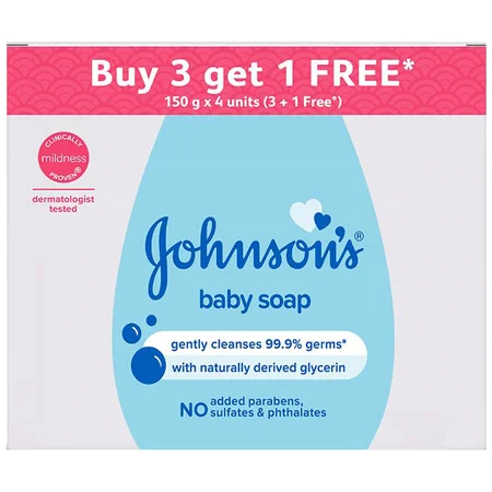 Johnsons Baby Soap 4X150 gm