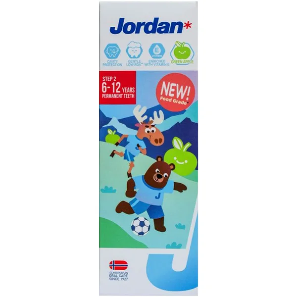 Jordan Step-2 Permanent Teeth Green Apple Toothpaste 6-12 Years, 75 gm