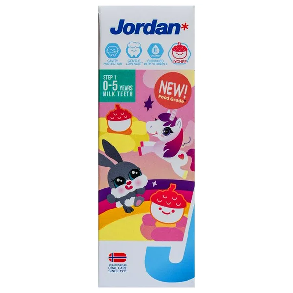 Jordan Step-1 Milk Teeth Lychee Toothpaste 0-5 Years, 75 gm