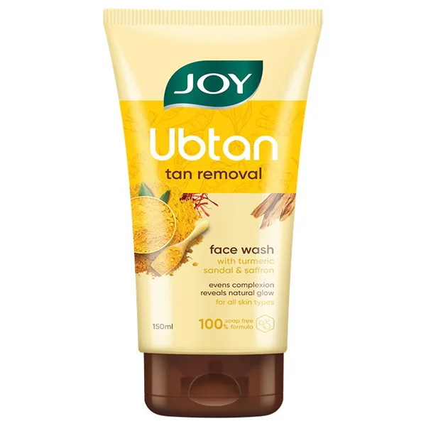 Joy Ubtan Tan Removal Sandal & Saffron Face Wash, 150 ml