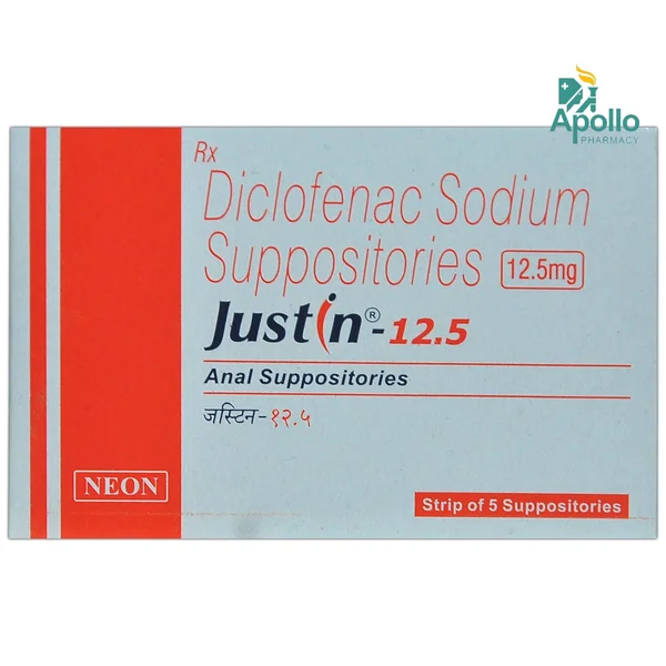 Justin 12.5 mg Suppository 5's