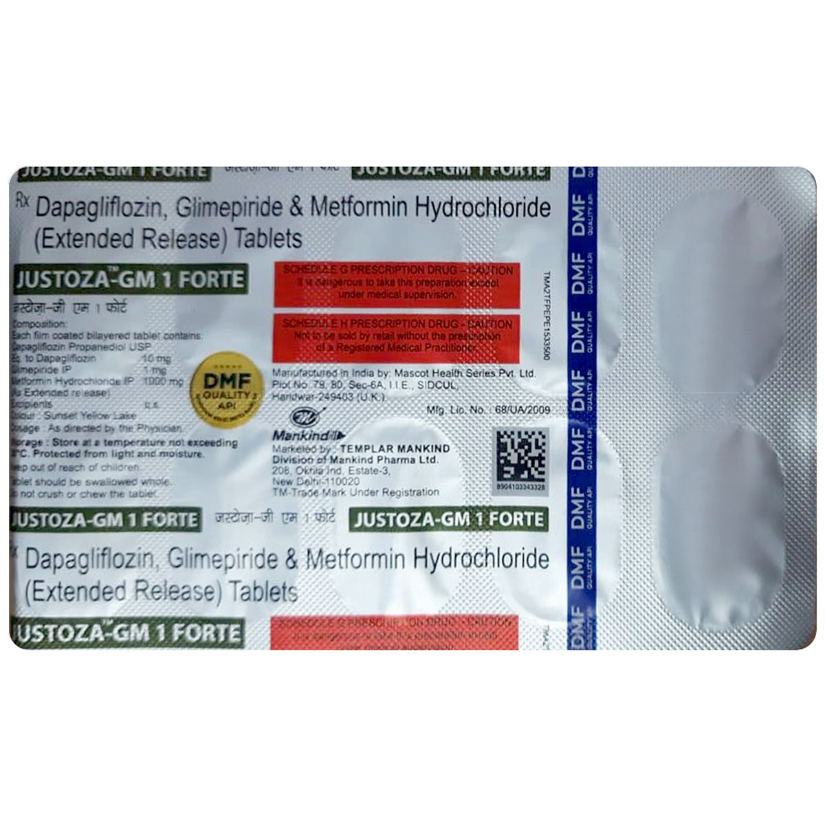 Justoza-GM 1 Forte Tablet 10's, Pack of 10 TabletS Justoza-GM 1 Forte Tablet 10's, Pack of 10 TabletS