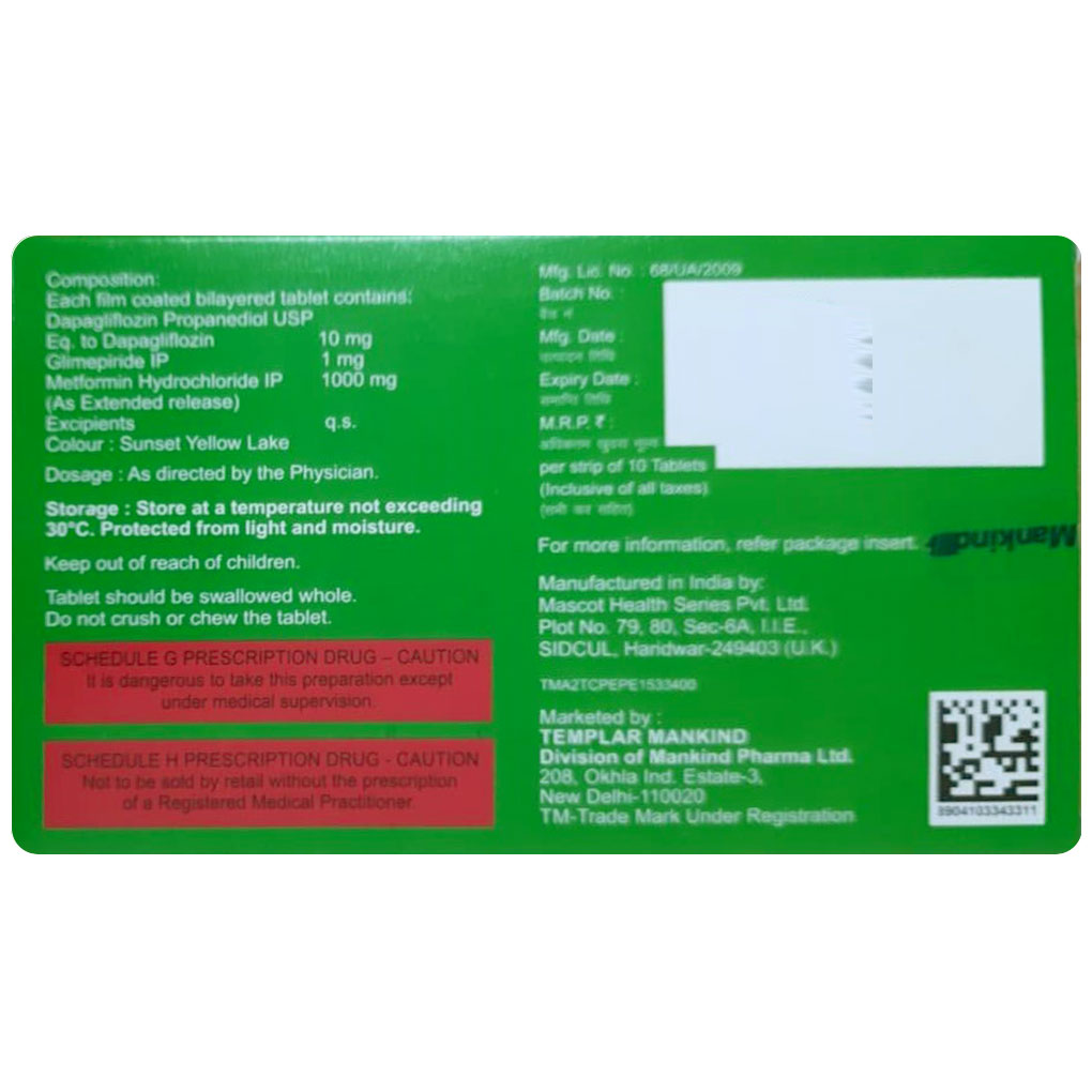 Justoza-GM 1 Forte Tablet 10's, Pack of 10 TabletS Justoza-GM 1 Forte Tablet 10's, Pack of 10 TabletS