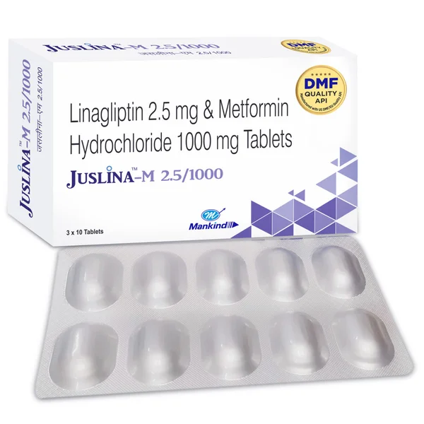 Juslina-M 2.5/1000 Tablet 10's, Pack of 10 TabletS