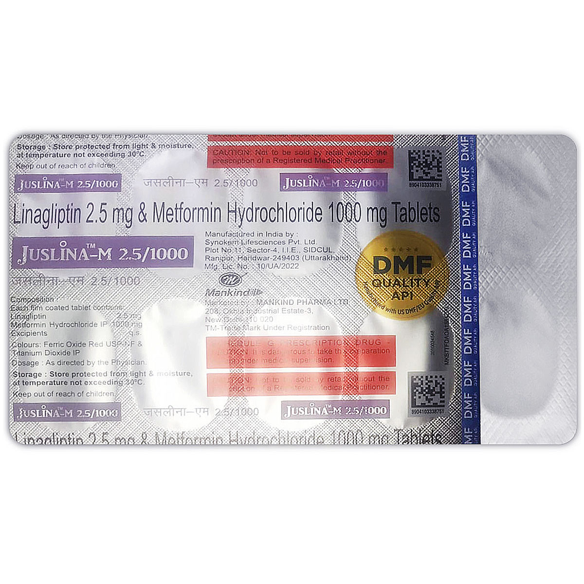 Juslina-M 2.5/1000 Tablet 10's, Pack of 10 TabletS Juslina-M 2.5/1000 Tablet 10's, Pack of 10 TabletS