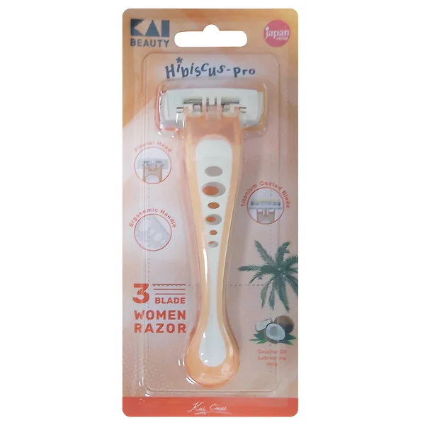 Kai Hibiscus Pro 3-Blade Women Razor, 1 Count, Pack of 1