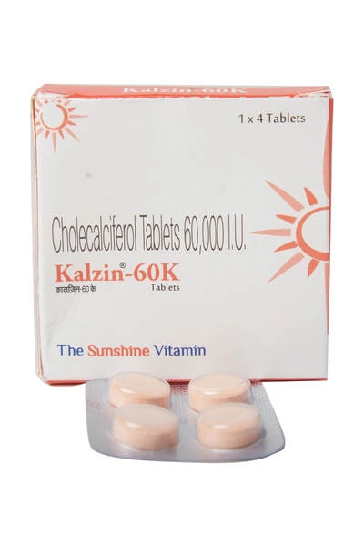 Kalzin 60K Tablet 4's, Pack of 4 TabletS