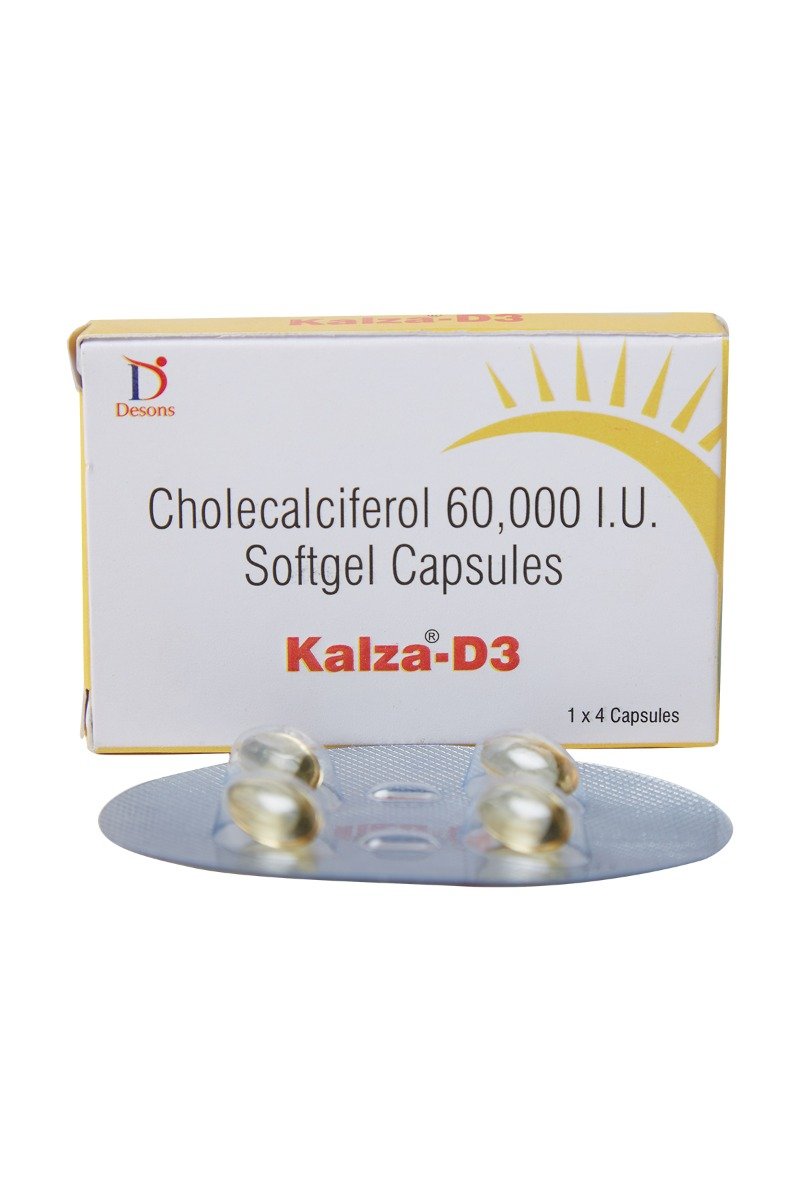 Kalza-D3 Capsule 4's, Pack of 4 Kalza-D3 Capsule 4's, Pack of 4