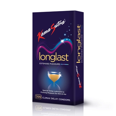 Kamasutra Longlast Condoms, 20 Count, Pack of 1