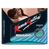 Kamasutra Ribbed Condoms, 3 Count, Pack of 1