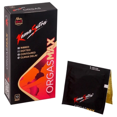 Kamasutra Orgasmax Condoms, 12 Count, Pack of 1