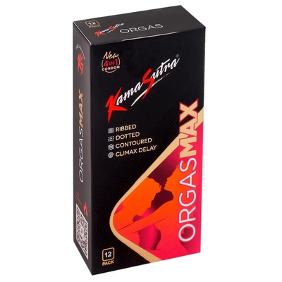 Kamasutra Orgasmax Condoms, 12 Count, Pack of 1