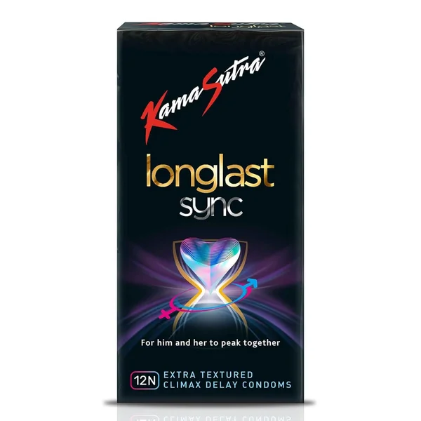 Kamasutra Longlast Sync Condoms, 12 Count