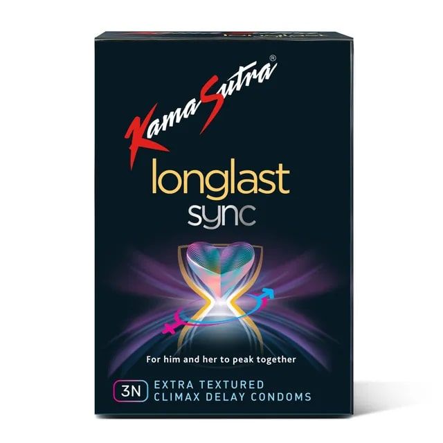 Kamasutra Longlast Sync Condoms, 3 Count