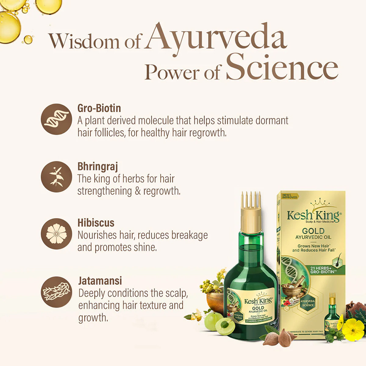 Kesh King Gold Ayurvedic Scalp and Hair Medicine Ayurvedic Oil, 100 ml, Pack of 1 Kesh King Gold Ayurvedic Scalp and Hair Medicine Ayurvedic Oil, 100 ml, Pack of 1