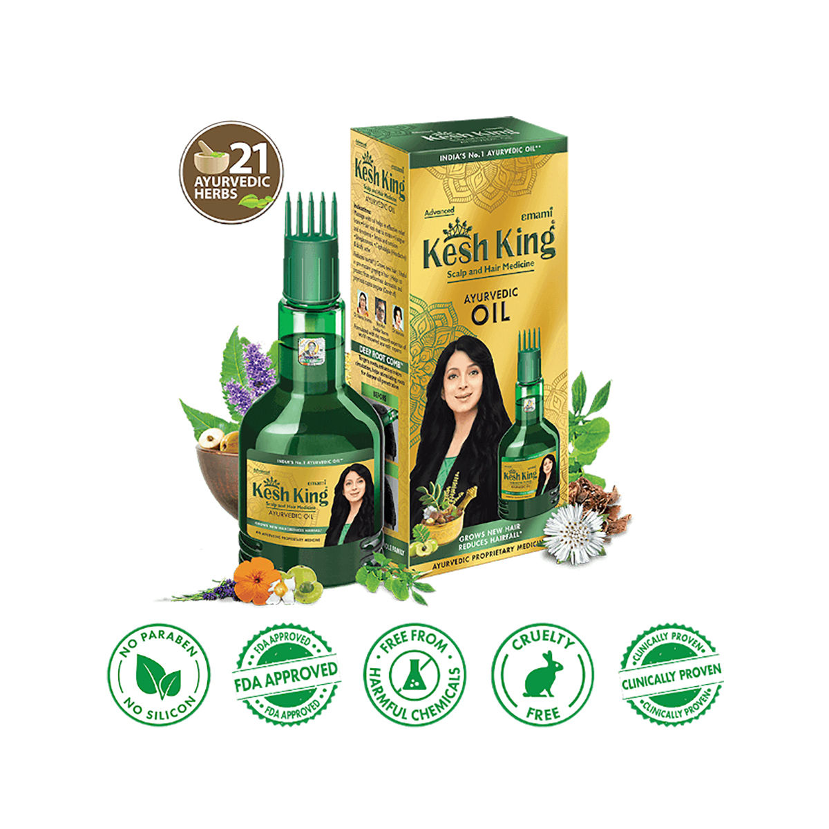 Kesh King Ayurvedic Scalp and Hair Medicine Oil, 300 ml Price, Uses