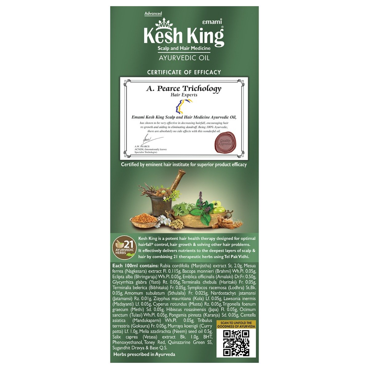Kesh King Ayurvedic Hair Oil, 200 ml, Pack of 1 Kesh King Ayurvedic Hair Oil, 200 ml, Pack of 1