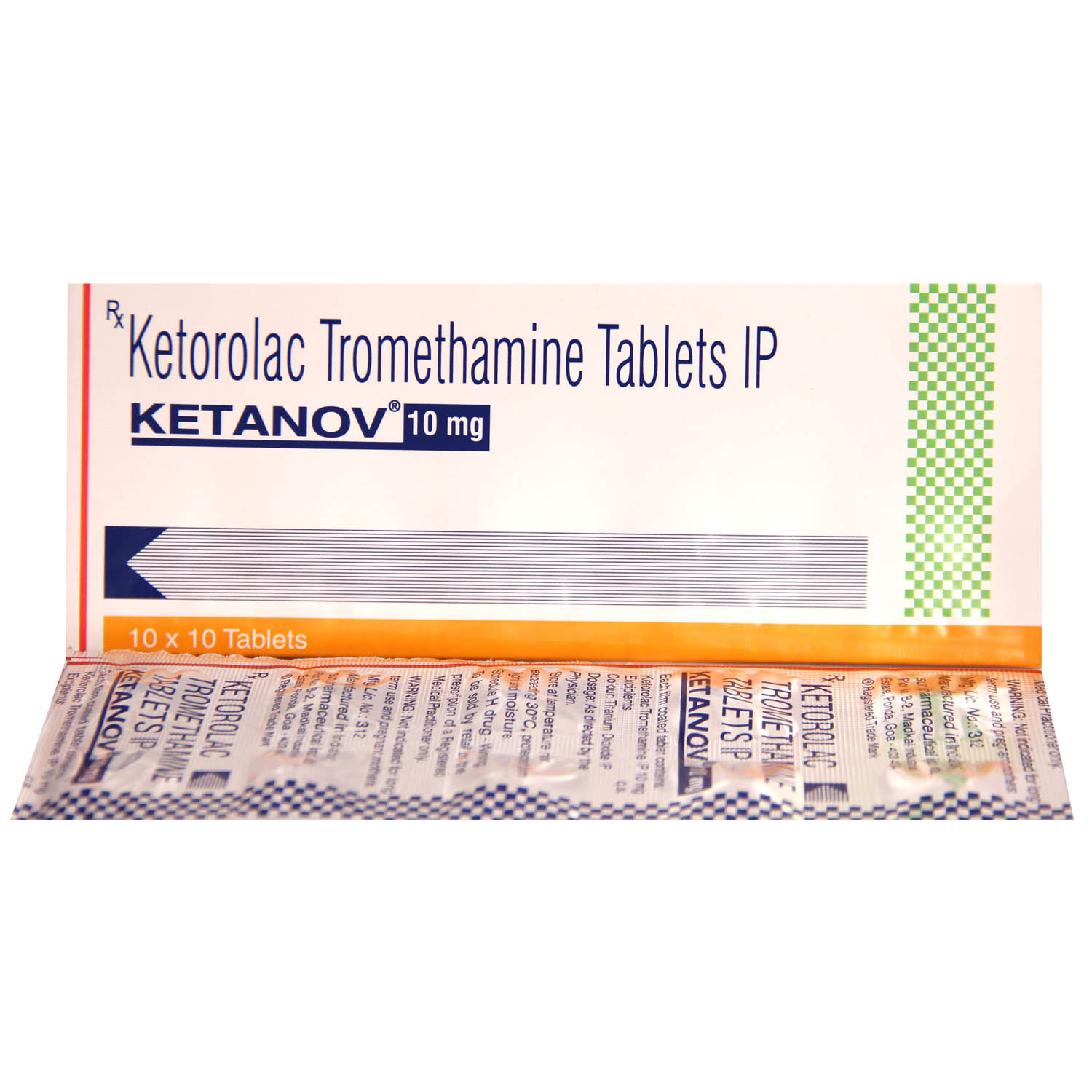 Ketanov 10 mg Tablet 10's, Pack of 10 TABLETS Ketanov 10 mg Tablet 10's, Pack of 10 TABLETS