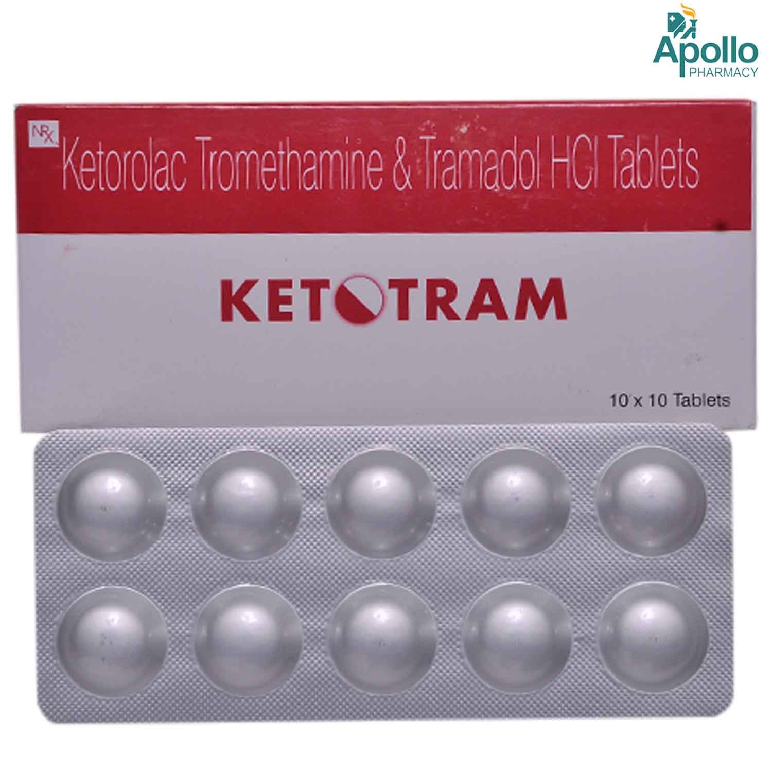 Ketotram Tablet 10's, Pack of 10 TABLETS Ketotram Tablet 10's, Pack of 10 TABLETS