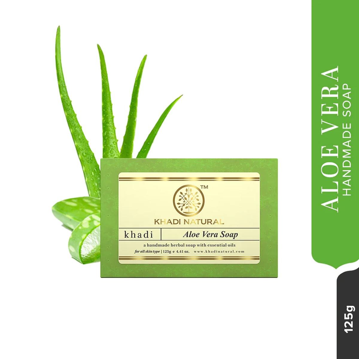 Khadi Aloevera Soap, 125 gm, Pack of 1 Khadi Aloevera Soap, 125 gm, Pack of 1