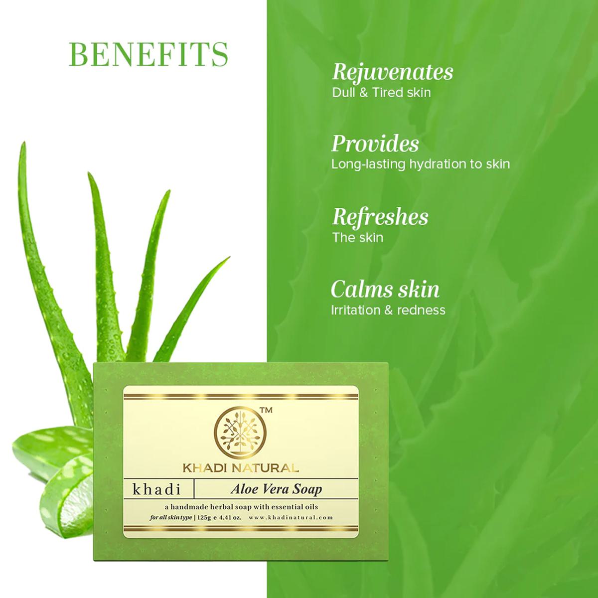 Khadi Aloevera Soap, 125 gm, Pack of 1 Khadi Aloevera Soap, 125 gm, Pack of 1