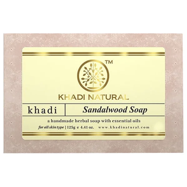 Khadi Natural Sandalwood Soap, 125 gm, Pack of 1