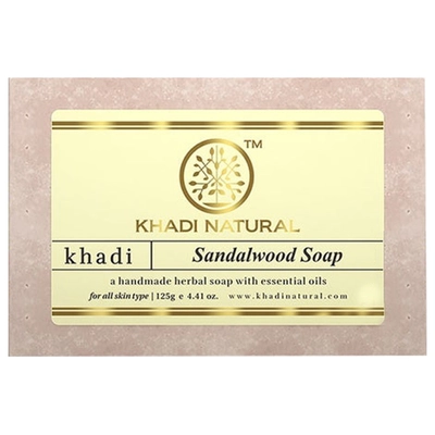 Khadi Natural Sandalwood Soap, 125 gm, Pack of 1