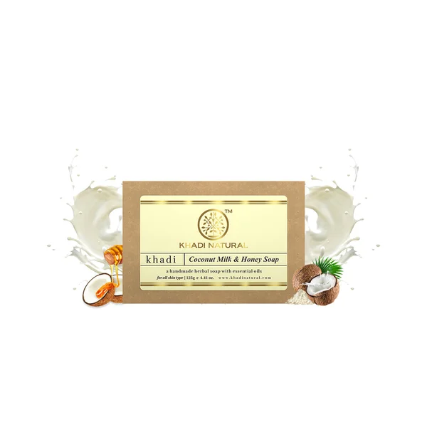 Khadi Natural Coconut Milk & Honey Soap, 125 gm