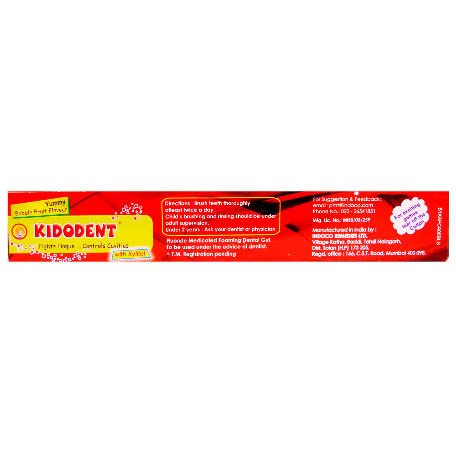 Kidodent Bubble Fruit Flavoured Kids Toothpaste, 75 gm Price, Uses