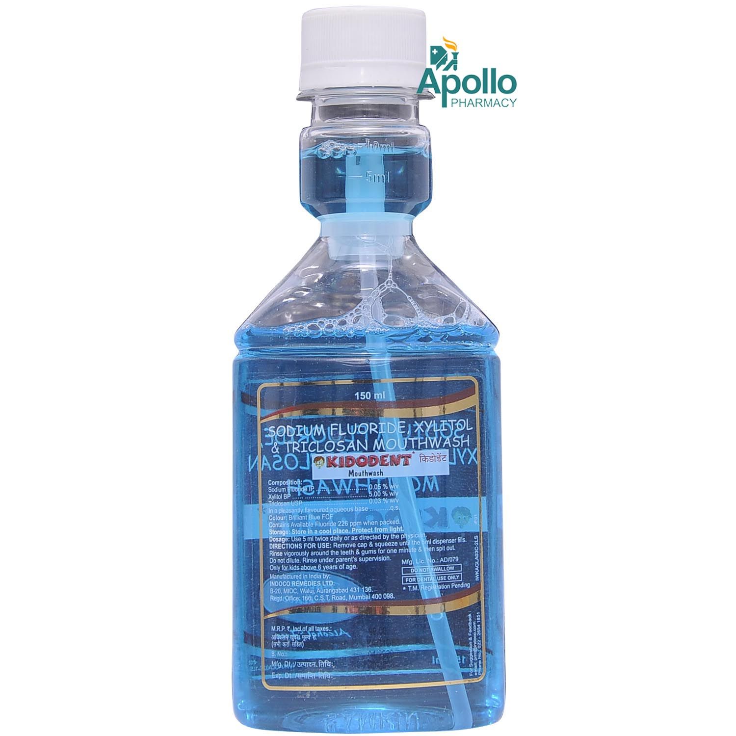 Kidodent Mouthwash 150 ml Price, Uses, Side Effects, Composition