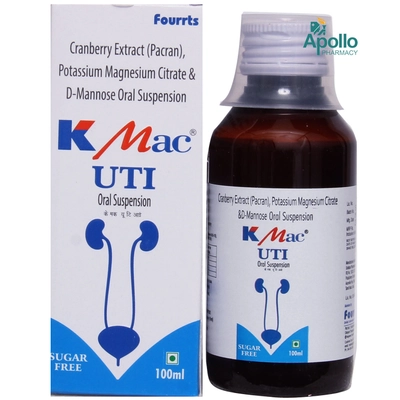 K Mac Uti Sugar Free Oral Suspension 100 ml, Pack of 1 ORAL SUSPENSION