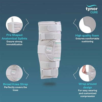 Tynor Knee Brace Long Type Large, 1 Count, Pack of 1