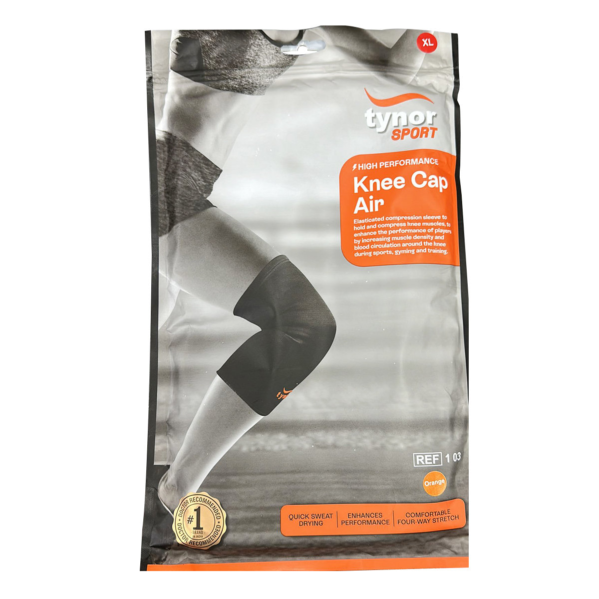 Tynor Knee Cap Air Neo Orange XL, 1 Pair, Pack of 1 Tynor Knee Cap Air Neo Orange XL, 1 Pair, Pack of 1