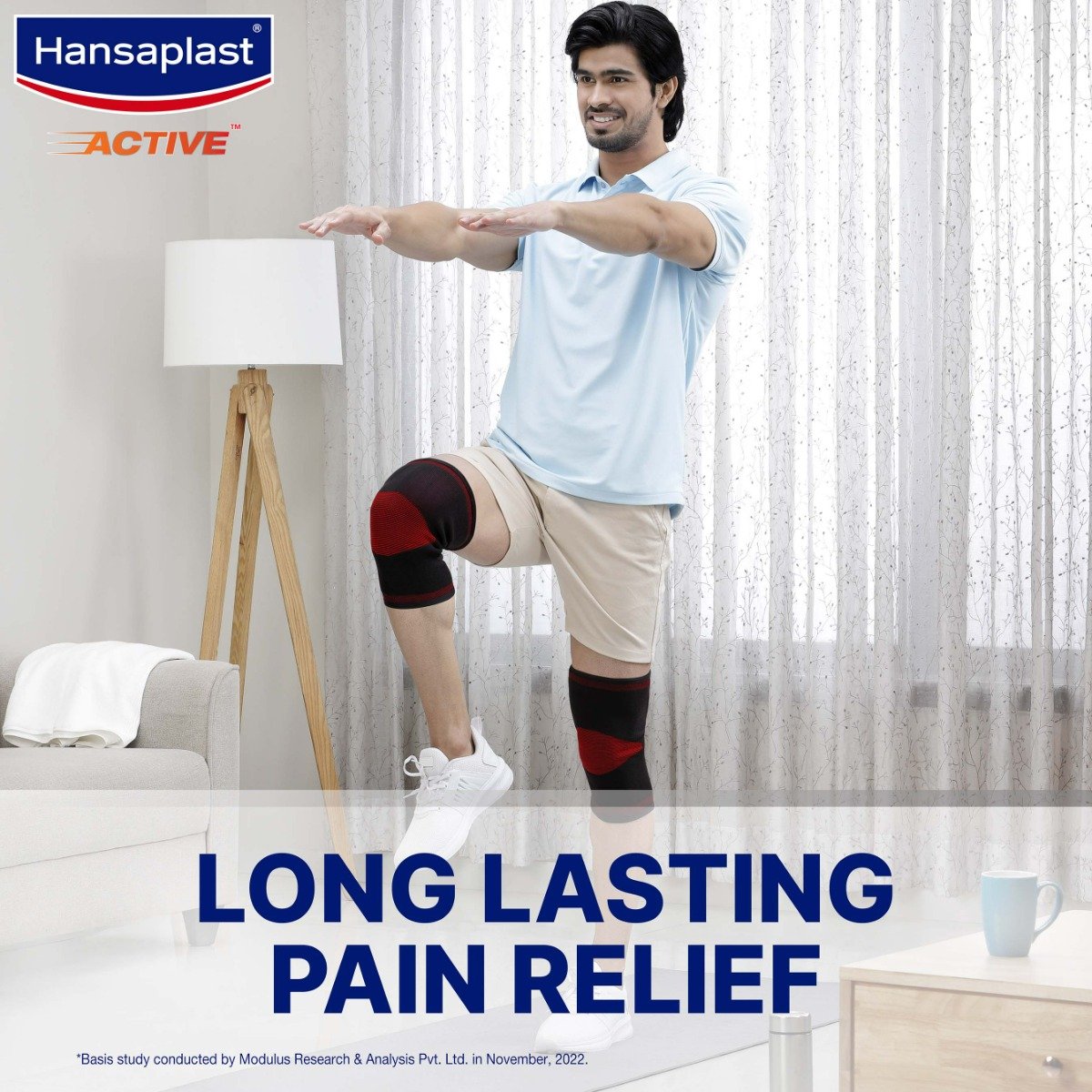 Hansaplast Active Knee Support Large, 1 Pair, Pack of 1 Hansaplast Active Knee Support Large, 1 Pair, Pack of 1