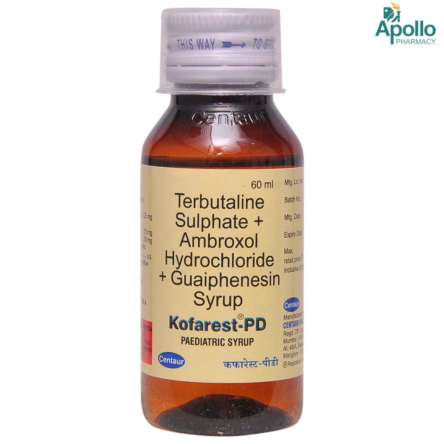 Kofarest PD Syrup 60 ml, Pack of 1 Kofarest PD Syrup 60 ml, Pack of 1